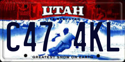 UT license plate C474KL