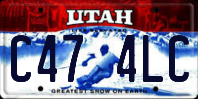 UT license plate C474LC