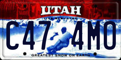 UT license plate C474MO