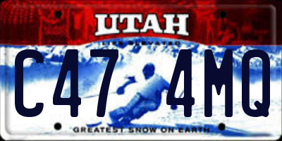 UT license plate C474MQ