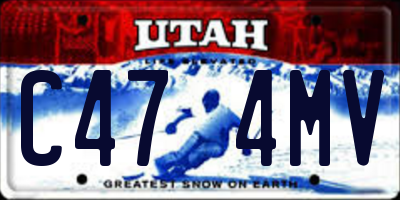 UT license plate C474MV