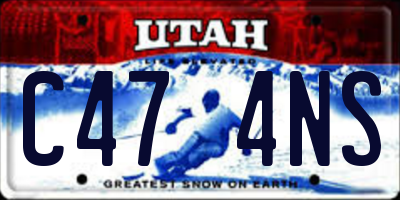 UT license plate C474NS