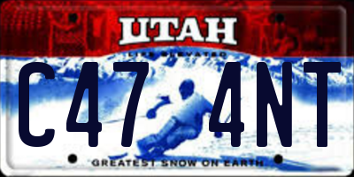 UT license plate C474NT