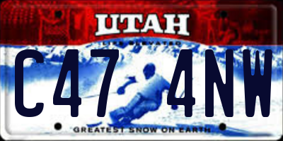 UT license plate C474NW