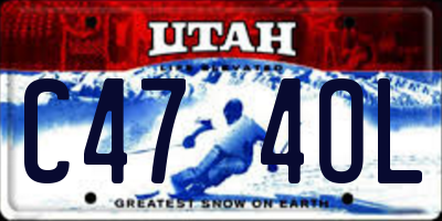 UT license plate C474OL