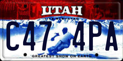 UT license plate C474PA