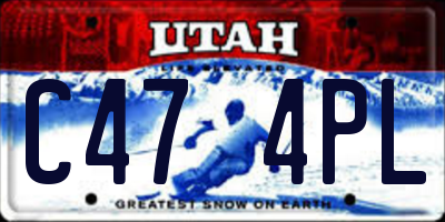 UT license plate C474PL