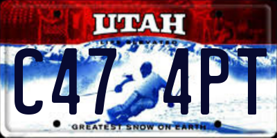 UT license plate C474PT