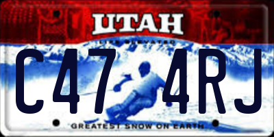UT license plate C474RJ