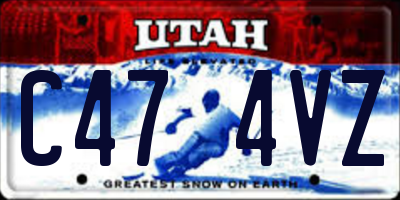UT license plate C474VZ