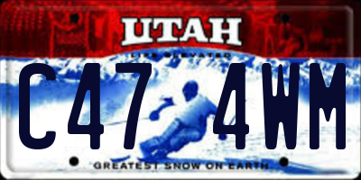UT license plate C474WM
