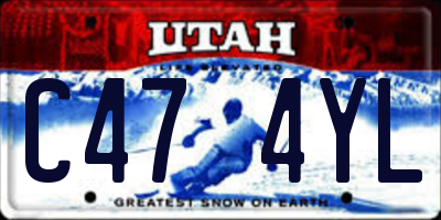 UT license plate C474YL