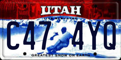 UT license plate C474YQ