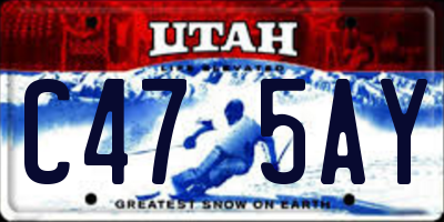 UT license plate C475AY