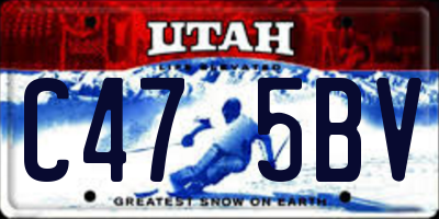 UT license plate C475BV