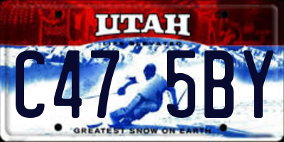 UT license plate C475BY