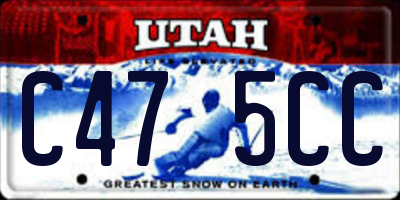UT license plate C475CC