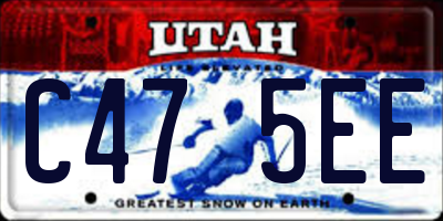 UT license plate C475EE