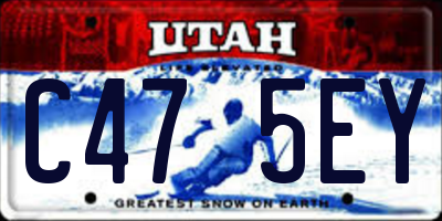 UT license plate C475EY