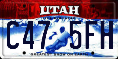 UT license plate C475FH