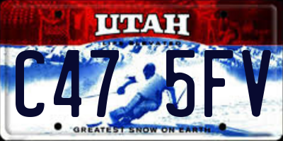UT license plate C475FV