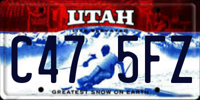 UT license plate C475FZ
