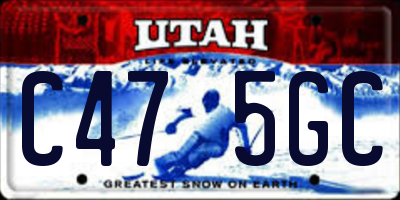UT license plate C475GC