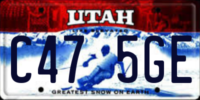 UT license plate C475GE