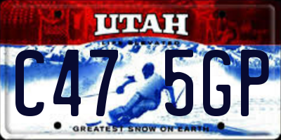 UT license plate C475GP