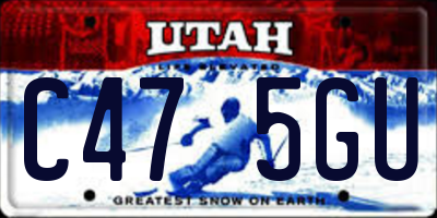 UT license plate C475GU