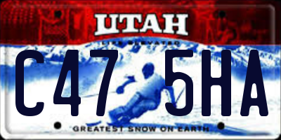 UT license plate C475HA