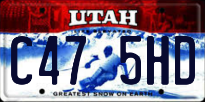 UT license plate C475HD