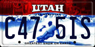 UT license plate C475IS