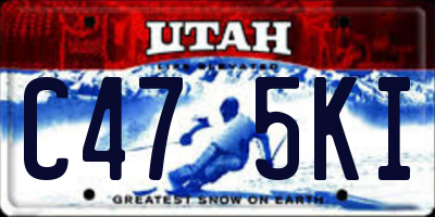 UT license plate C475KI