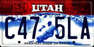 UT license plate C475LA