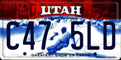 UT license plate C475LD
