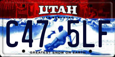 UT license plate C475LF