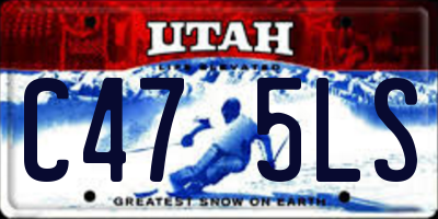 UT license plate C475LS