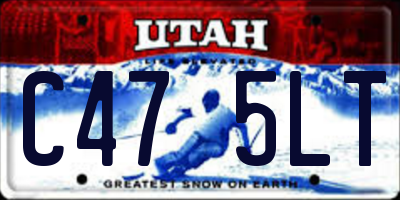 UT license plate C475LT
