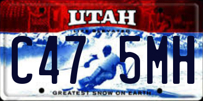 UT license plate C475MH