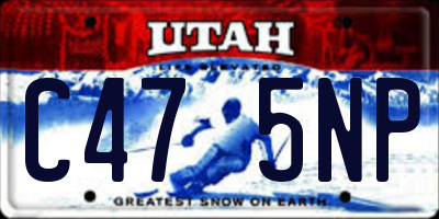 UT license plate C475NP