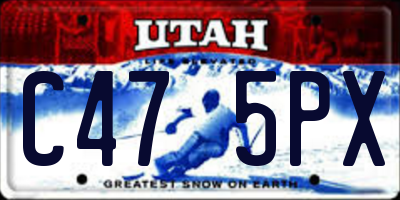 UT license plate C475PX