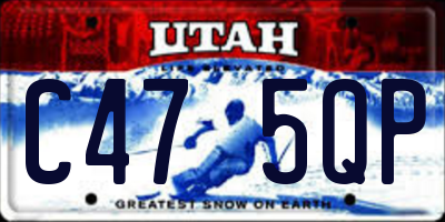 UT license plate C475QP