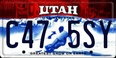 UT license plate C475SY
