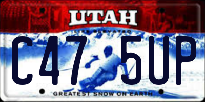 UT license plate C475UP