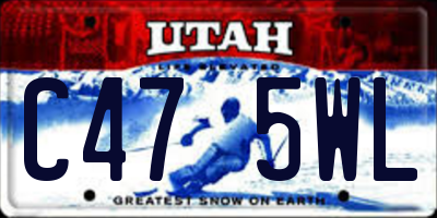UT license plate C475WL