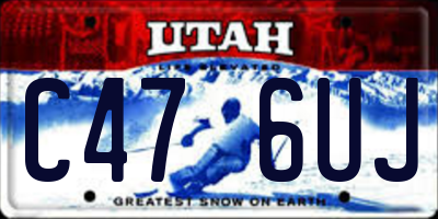 UT license plate C476UJ
