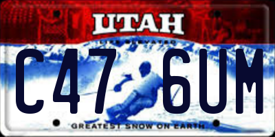 UT license plate C476UM