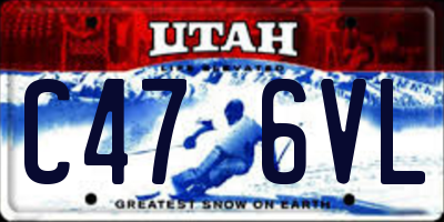 UT license plate C476VL