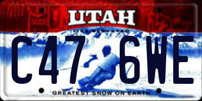 UT license plate C476WE